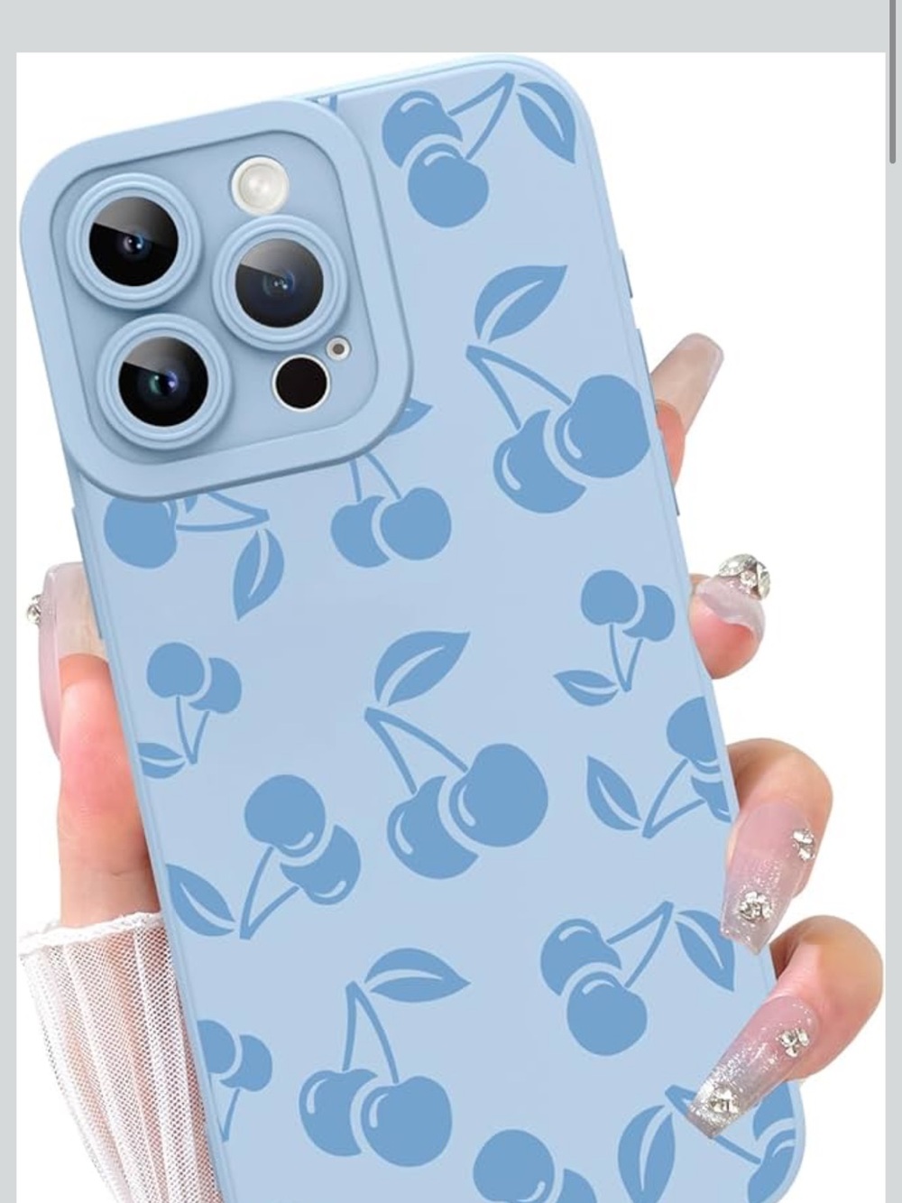 KANGHAR for iPhone 13 Pro Max Case | Cute Cherry Design | Soft Flexible TPU |l